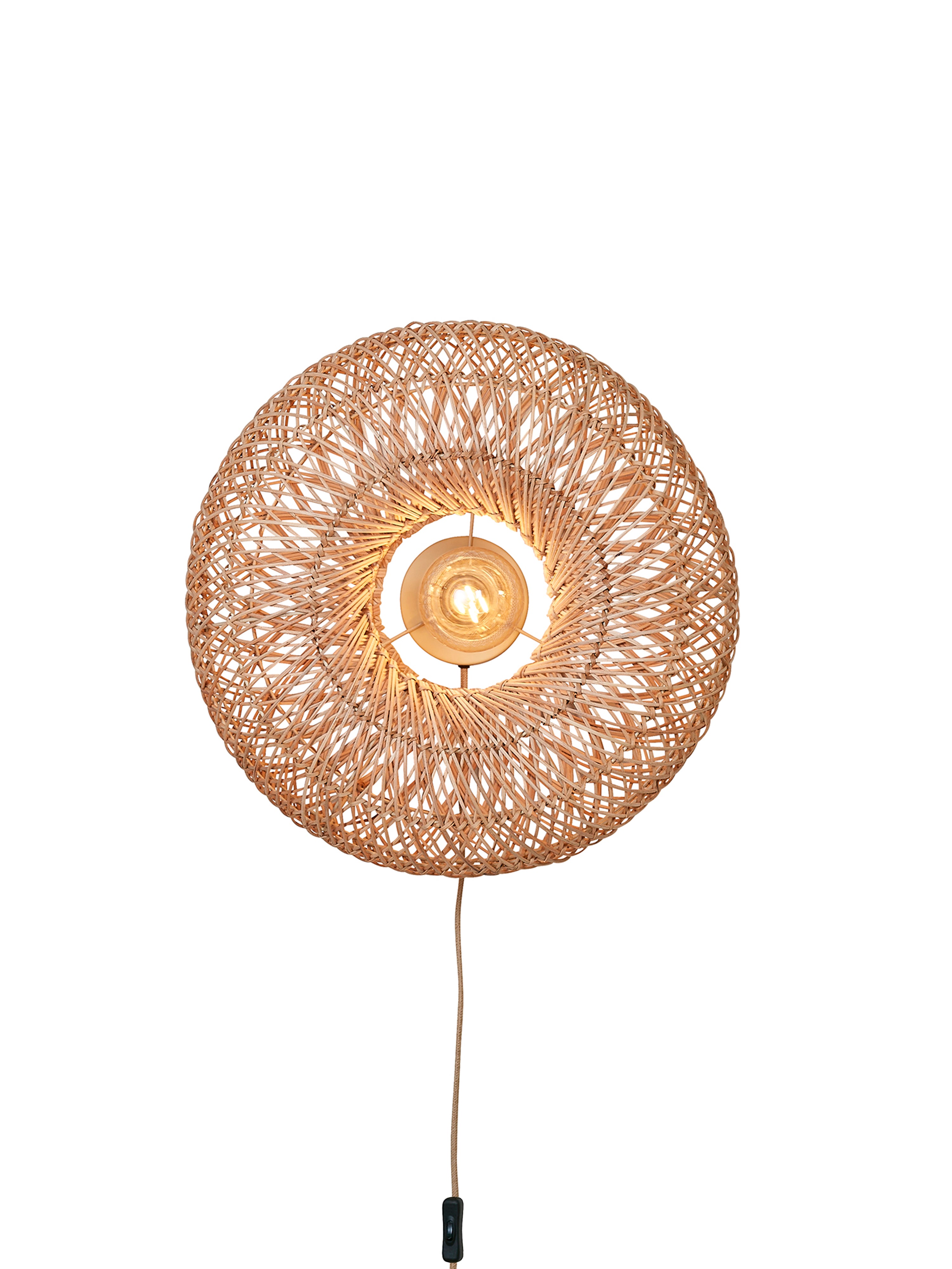 Good&Mojo Wandlamp Arizona bamboe/kap ø50x23cm naturel, S